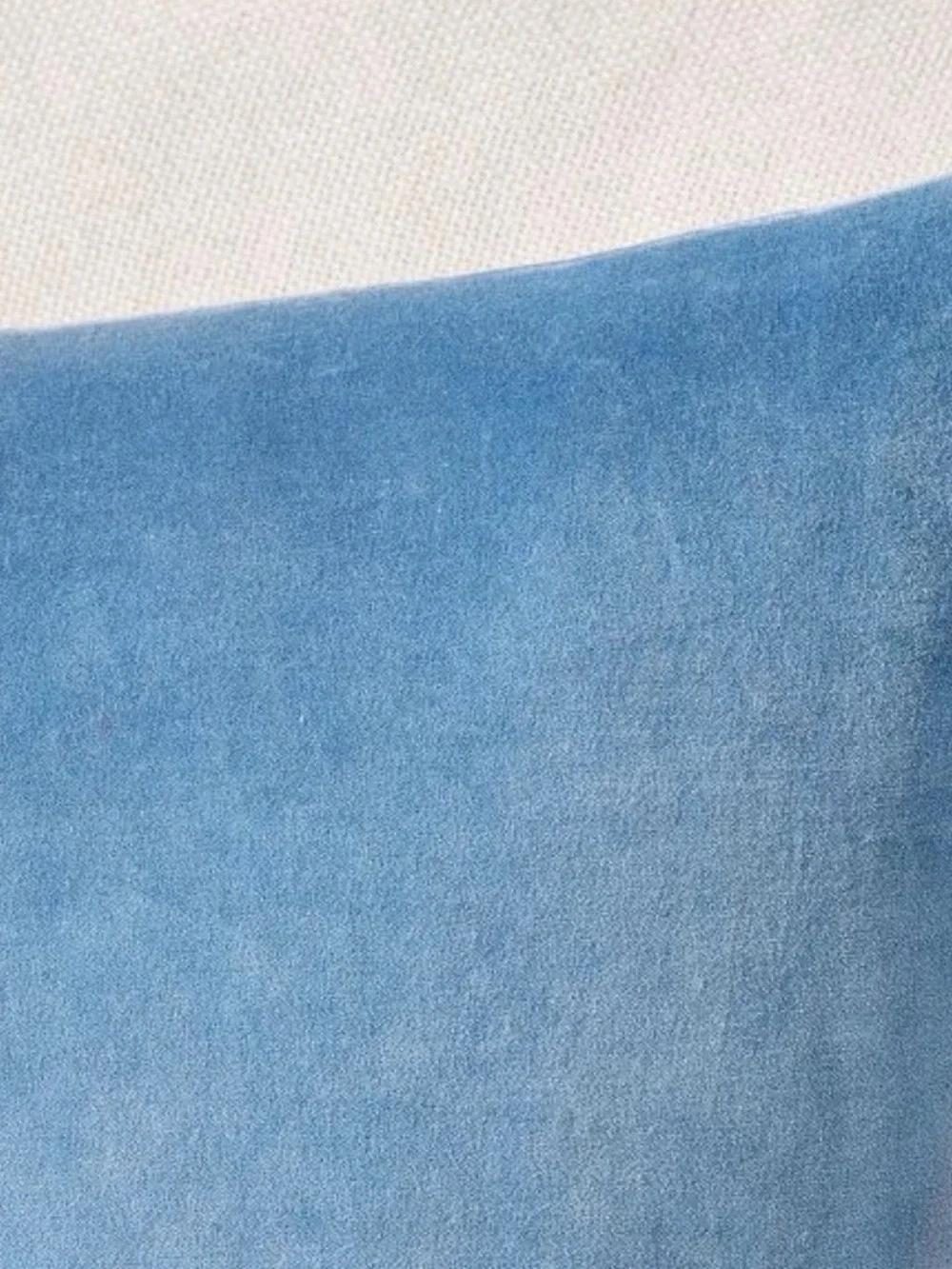 Pottery Barn Icon Velvet Pillow Cover 22x22 Cornflower Blue NWT